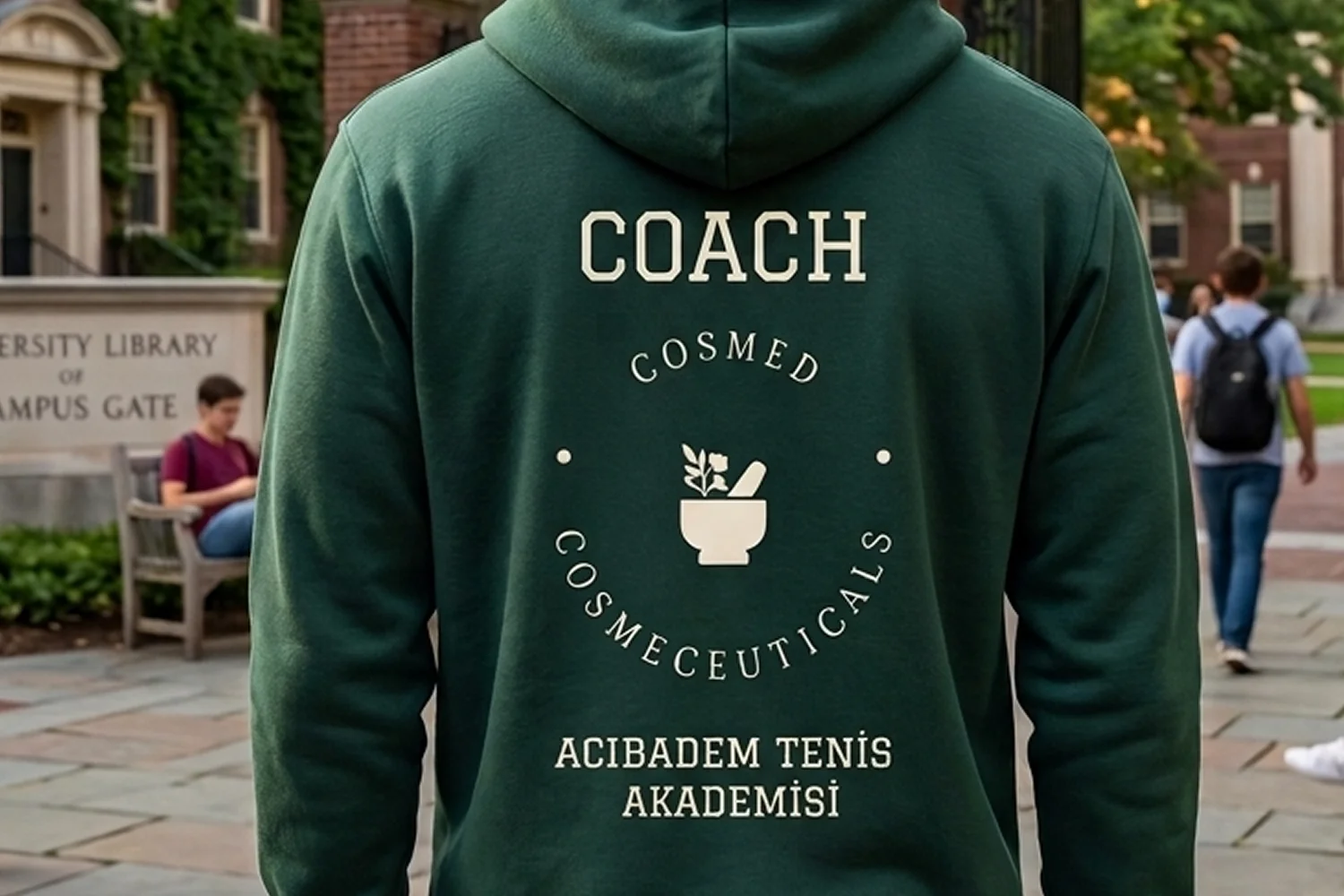 Büyük Sırt Baskılı Hoodie